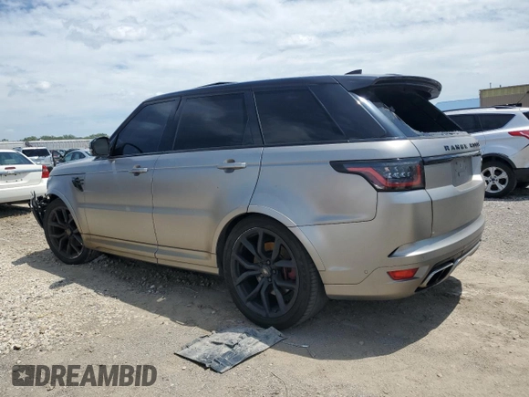 2018 Land Rover Range Rover Sport SVR with VIN SALWZ2SE9JA184718, listed as a Copart auction lot 62116664 with 89,605 mi miles and Salvage Title. Bid and sale history available at carsss.com. Image 2.