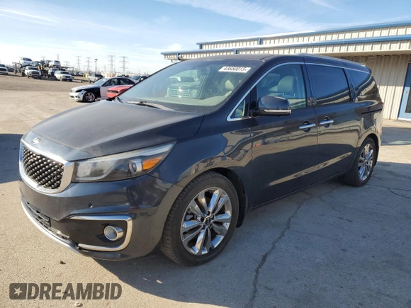 2015 Kia Sedona SX-L with VIN KNDME5C19F6026705, listed as a Copart auction lot 43650015 with 110,954 mi miles and Clean Title. Bid and sale history available at DreamBid. Image 1.