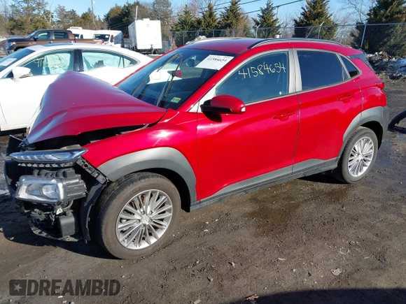 2020 Hyundai Kona SEL with VIN KM8K2CAA8LU528292, listed as a IAAI auction lot 41584654 with 57,857 mi miles. Bid and sale history available at carsss.com. Image 18.