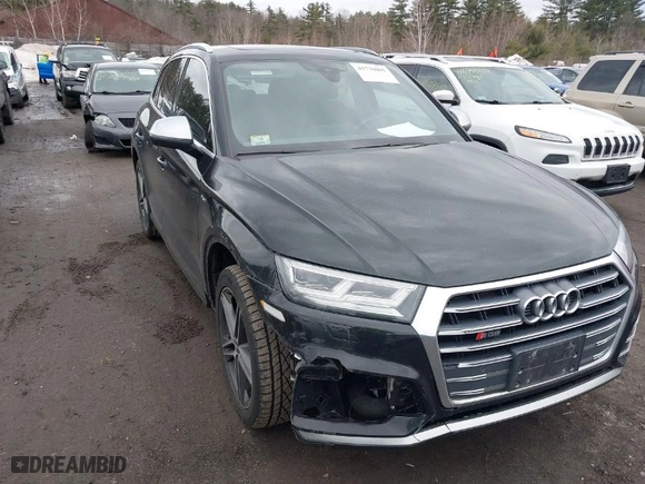 2018 Audi SQ5 Premium Plus with VIN WA1A4AFY2J2223748, listed as a IAAI auction lot 41730005 with 118,126 mi miles. Bid and sale history available at carsss.com. Image 1.