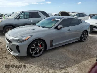 2018 Kia Stinger GT1 with VIN KNAE45LC4J6018509, listed as a Copart auction lot 74347254 with 102,157 mi miles and Non Repairable. Bid and sale history available at carsss.com. Image 1.