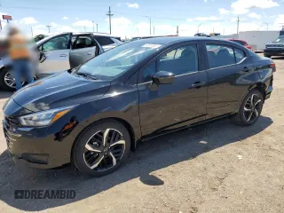 2025 Nissan Versa SR with VIN 3N1CN8FVXSL835323, listed as a Copart auction lot 57611865 with 3,438 mi miles and Salvage title. Bid and sale history available at DreamBid. Image 1.
