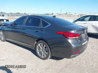 2018 Genesis G80 3.8L with VIN KMHGN4JE7JU226740, listed as a IAAI auction lot 41821284 with 87,081 mi miles and . Bid and sale history available at carsss.com. Image 3.