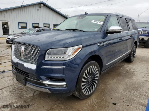 2020 Lincoln Navigator L Black Label with VIN 5LMJJ3TT2LEL23765, listed as a Copart auction lot 79443264 with 59,429 mi miles and Salvage Title. Bid and sale history available at carsss.com. Image 1.