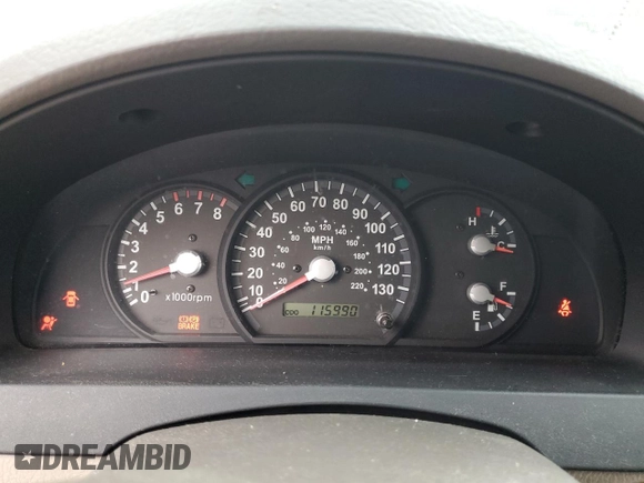 2005 Kia Sorento LX with VIN KNDJD733655476979, listed as a Copart auction lot 44120575 with 115,990 mi miles and Salvage Title. Bid and sale history available at carsss.com. Image 9.