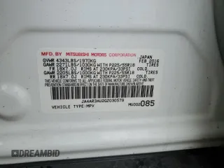 2016 Mitsubishi Outlander ES z VIN JA4AR3AU2GZ030579, wystawiony jako Copart lot #54063375 z przebiegiem 114 071 mil mil oraz Szkoda całkowita • Salvage title. Historia ofert i sprzedaży dostępna na DreamBid. Obrazek 12.