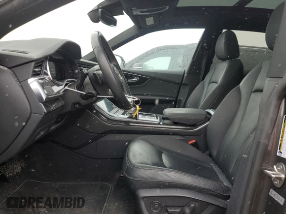 2021 Audi Q8 Premium with VIN WA1AVAF19MD004052, listed as a Copart auction lot 44625595 with 75,430 mi miles and Salvage Title. Bid and sale history available at carsss.com. Image 7.