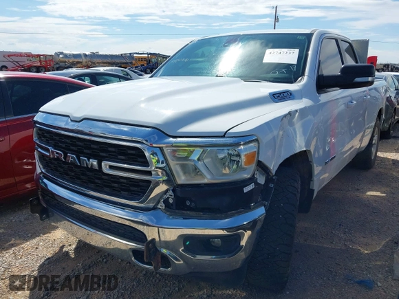 2022 Ram 1500 Big Horn with VIN 1C6SRFBT0NN179909, listed as a IAAI auction lot 42747237 with 91,521 mi miles and . Bid and sale history available at DreamBid. Image 17.