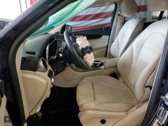 2017 Mercedes-Benz GLC with VIN WDC0G4KB9HF255444, listed as a Copart auction lot 47742395 with 0 mi miles and Salvage Title. Bid and sale history available at carsss.com. Image 7.