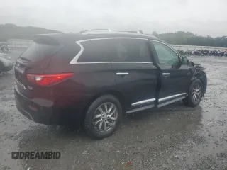 2013 Infiniti JX35 with VIN 5N1AL0MN9DC324307, listed as a Copart auction lot 72595514 with 106,443 mi miles and Salvage Title. Bid and sale history available at carsss.com. Image 3.