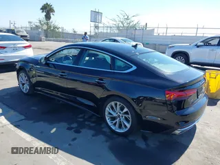 2022 Audi A5 Sportback Premium with VIN WAUABCF58NA006596, listed as a IAAI auction lot 41671152 with 89,697 mi miles. Bid and sale history available at carsss.com. Image 3.