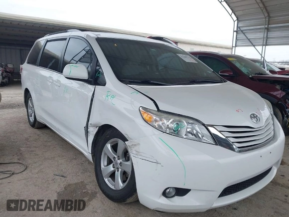 2016 Toyota Sienna LE AAS with VIN 5TDKK3DC3GS706606, listed as a IAAI auction lot 41640543 with 201,316 mi miles. Bid and sale history available at carsss.com. Image 1.