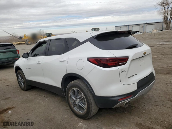 2023 Chevrolet Blazer LT with VIN 3GNKBHR41PS113764, listed as a Copart auction lot 46490385 with 0 mi miles and Salvage Title. Bid and sale history available at carsss.com. Image 2.