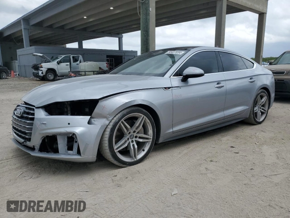2018 Audi A5 Sportback Premium Plus with VIN WAUENCF55JA055144, listed as a Copart auction lot 50407034 with 119,786 mi miles and . Bid and sale history available at DreamBid. Image 1.