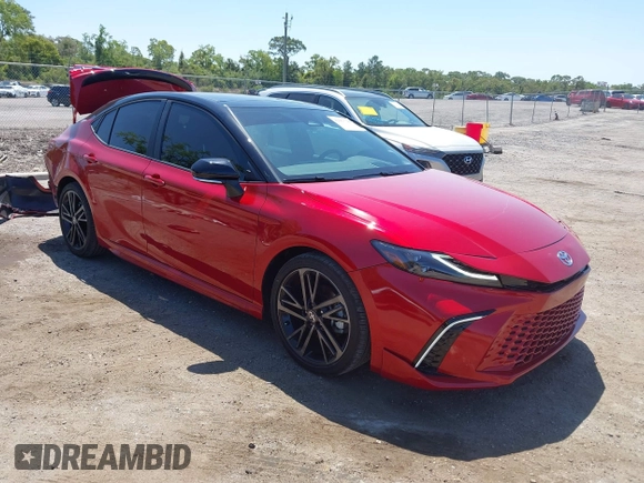 2025 Toyota Camry LE with VIN 4T1DAACK8SU025754, listed as a IAAI auction lot 42063742 with 6,485 mi miles and . Bid and sale history available at DreamBid. Image 1.