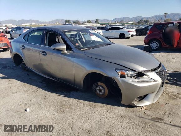 2015 Lexus IS 250 with VIN JTHBF1D28F5074303, listed as a Copart auction lot 46207705 with 101,745 mi miles and Salvage Title. Bid and sale history available at DreamBid. Image 4.