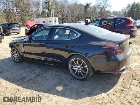 2024 Genesis G70 2.5T with VIN KMTG34SC5RU143084, listed as a Copart auction lot 49413075 with 12,447 mi miles and Clean title. Bid and sale history available at DreamBid. Image 2.