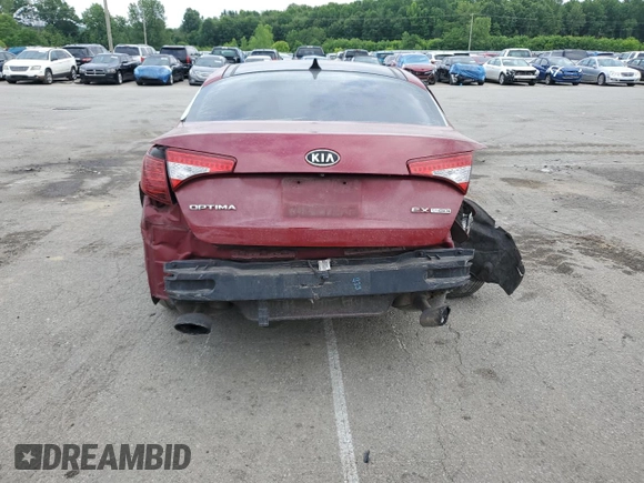 2013 Kia Optima EX with VIN 5XXGN4A70DG217121, listed as a Copart auction lot 59879455 with 265,949 mi miles and Salvage title. Bid and sale history available at DreamBid. Image 6.
