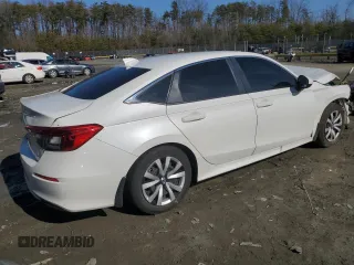 2022 Honda Civic Sedan LX with VIN 2HGFE2F28NH570722, listed as a Copart auction lot 44599195 with 50,495 mi miles and Salvage Title. Bid and sale history available at carsss.com. Image 3.