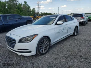 2015 Hyundai Genesis 3.8L with VIN KMHGN4JE7FU104371, listed as a Copart auction lot 51017965 with 134,362 mi miles and Salvage Title. Bid and sale history available at carsss.com. Image 1.