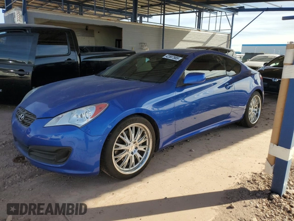 2011 Hyundai Genesis Coupe with VIN KMHHT6KD9BU054742, listed as a Copart auction lot 42587585 with 101,310 mi miles and Salvage title. Bid and sale history available at DreamBid. Image 1.
