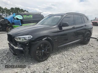 2021 BMW X3 M with VIN 5YMTS0C01M9G25876, listed as a Copart auction lot 58250524 with 27,536 mi miles and Salvage Title. Bid and sale history available at carsss.com. Image 1.