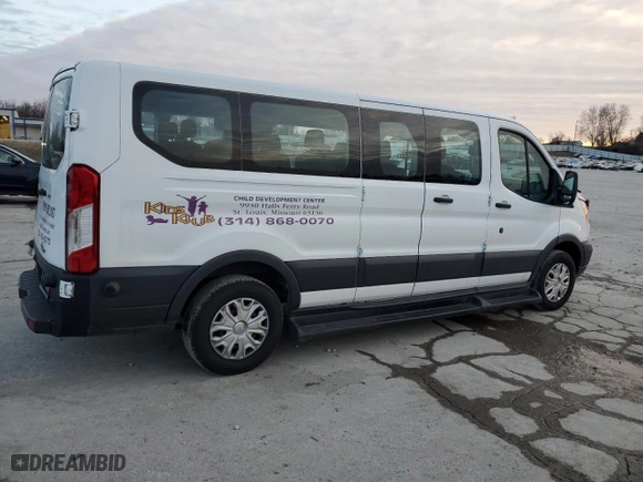 2017 Ford Transit Wagon XL with VIN 1FBZX2ZM6HKA23405, listed as a Copart auction lot 41583685 with 99,486 mi miles and Salvage Title. Bid and sale history available at carsss.com. Image 3.