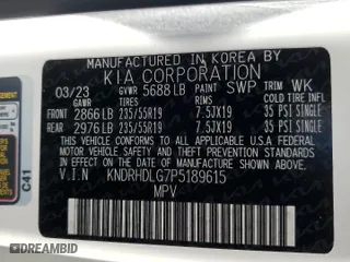 2023 Kia Sorento Hybrid EX with VIN KNDRHDLG7P5189615, listed as a Copart auction lot 75357654 with 40,031 mi miles and Salvage Title. Bid and sale history available at carsss.com. Image 13.