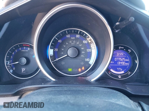 2016 Honda Fit EX-L with VIN JHMGK5H82GS014561, listed as a Copart auction lot 46746815 with 77,525 mi miles and Salvage title. Bid and sale history available at DreamBid. Image 9.