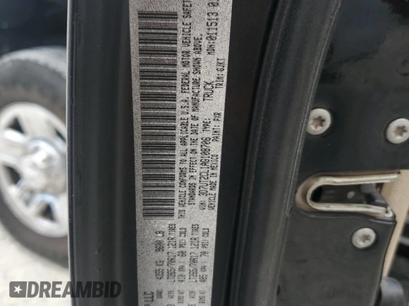 2010 Dodge 2500 Laramie with VIN 3D7UT2CL1AG108706, listed as a Copart auction lot 45352075 with 179,043 mi miles and Clean Title. Bid and sale history available at DreamBid. Image 12.