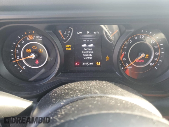 2024 Jeep Wrangler Sport S with VIN 1C4PJXDN6RW297070, listed as a Copart auction lot 56965465 with 21,872 mi miles and Salvage title. Bid and sale history available at DreamBid. Image 9.
