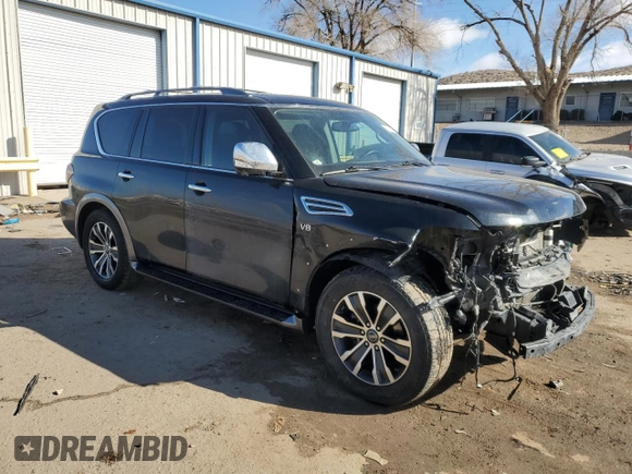 2020 Nissan Armada SL with VIN JN8AY2NC3L9621930, listed as a Copart auction lot 87659145 with 48,285 mi miles and Salvage Title. Bid and sale history available at carsss.com. Image 4.