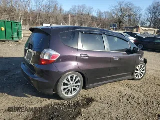 2013 Honda Fit Sport with VIN JHMGE8H56DC029150, listed as a Copart auction lot 49711185 with 131,140 mi miles and Salvage Title. Bid and sale history available at carsss.com. Image 3.
