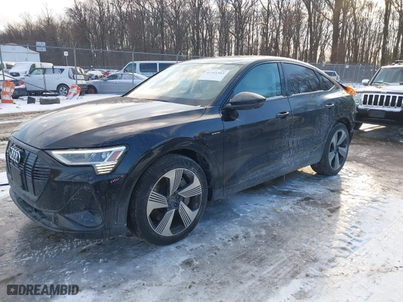 2021 Audi e-tron Sportback S line Premium Plus with VIN WA12AAGE0MB028706, listed as a IAAI auction lot 41341503 with 35,458 mi miles. Bid and sale history available at carsss.com. Image 17.