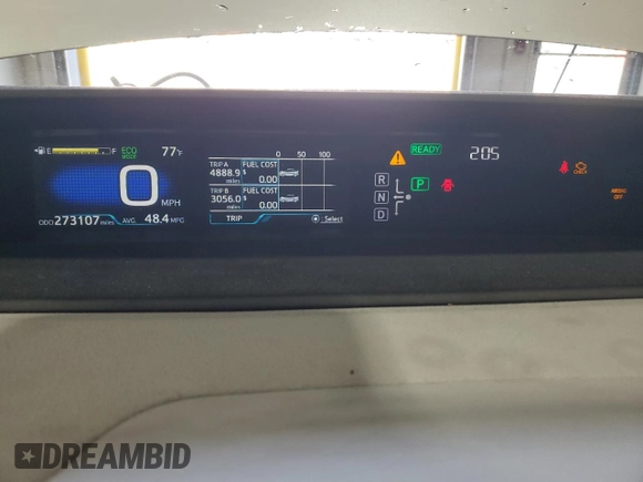 2017 Toyota Prius Two with VIN JTDKBRFU2H3551395, listed as a Copart auction lot 55297545 with 273,107 mi miles and Salvage Title. Bid and sale history available at DreamBid. Image 9.