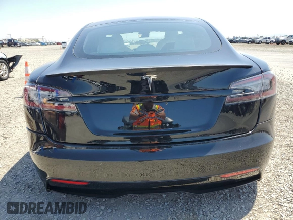2022 Tesla Model S Plaid with VIN 5YJSA1E69NF460808, listed as a Copart auction lot 55181095 with 12,836 mi miles and Salvage Title. Bid and sale history available at DreamBid. Image 6.
