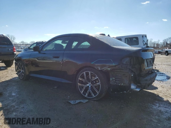 2023 BMW 2 Series 230i xDrive with VIN 3MW33CM07P8D30067, listed as a Copart auction lot 46489275 with 42,128 mi miles and Salvage Title. Bid and sale history available at carsss.com. Image 2.