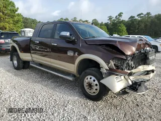 2015 Ram 3500 Longhorn with VIN 3C63RRNL1FG612813, listed as a Copart auction lot 64966184 with 131,013 mi miles and Clean Title. Bid and sale history available at carsss.com. Image 4.