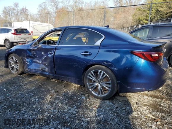 2018 Infiniti Q50 Luxe z VIN JN1EV7AP2JM356815, wystawiony jako Copart lot #51266755 z przebiegiem 70 384 mil mil oraz Szkoda całkowita • Salvage title. Historia ofert i sprzedaży dostępna na DreamBid. Obrazek 2.