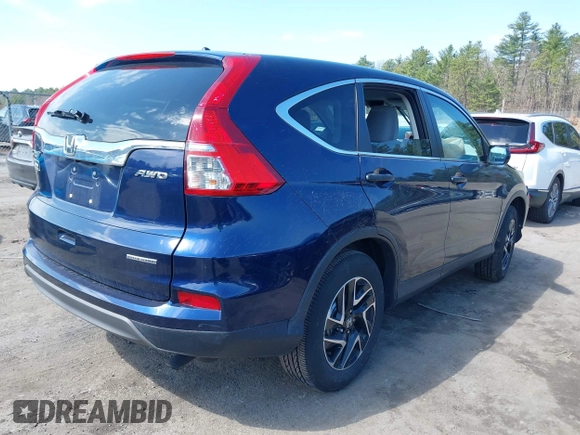 2016 Honda CR-V SE with VIN 5J6RM4H46GL019536, listed as a IAAI auction lot 42033987 with 44,792 mi miles and . Bid and sale history available at carsss.com. Image 4.