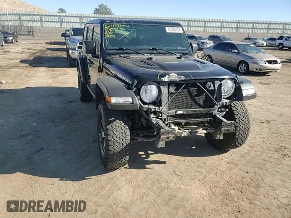 2022 Jeep Wrangler Unlimited Rubicon with VIN 1C4JJXFM6NW175930, listed as a Copart auction lot 80345034 with 27,265 mi miles and Salvage title. Bid and sale history available at DreamBid. Image 12.