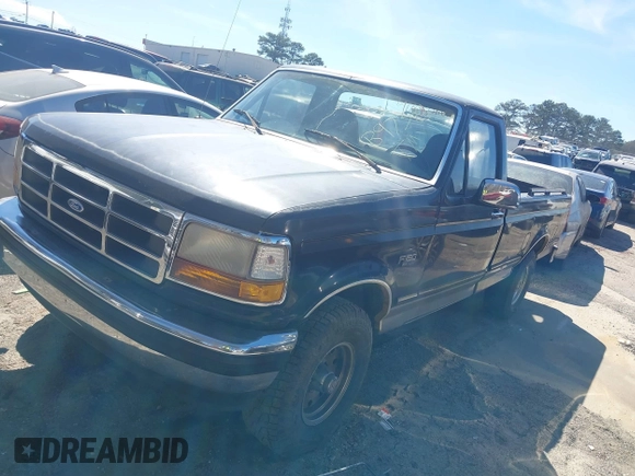 1995 Ford F-150 with VIN 1FTEF14N6SLB97371, listed as a IAAI auction lot 41833883 with 156,408 mi miles. Bid and sale history available at carsss.com. Image 2.