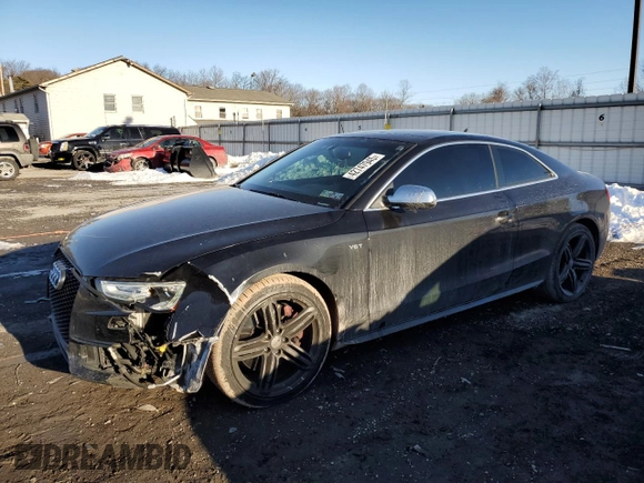 2014 Audi S5 Premium Plus with VIN WAUCGAFR8EA069098, listed as a Copart auction lot 42747945 with 90,719 mi miles and Salvage Title. Bid and sale history available at carsss.com. Image 1.
