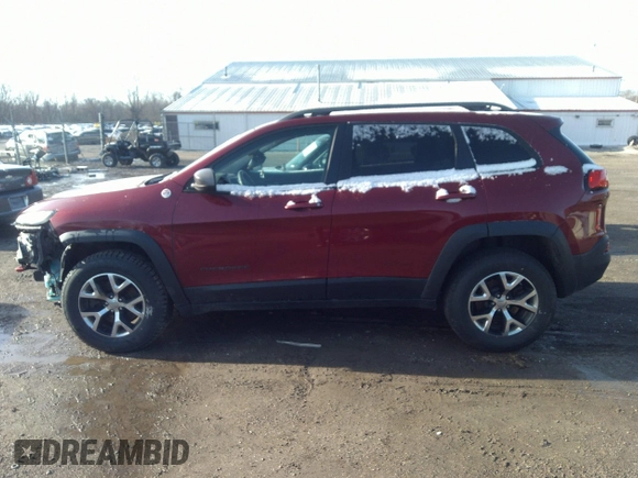 2014 Jeep Cherokee Trailhawk with VIN 1C4PJMBS9EW161047, listed as a IAAI auction lot 41841038 with Not Provided miles. Bid and sale history available at carsss.com. Image 14.