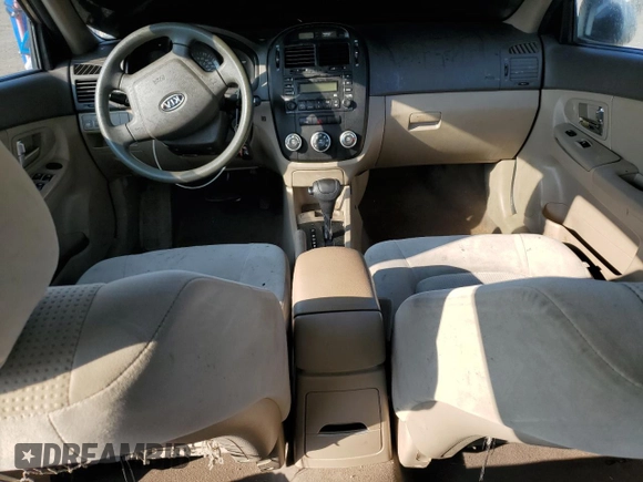 2008 Kia Spectra EX with VIN KNAFE122485569381, listed as a Copart auction lot 66907474 with Not Provided miles and Salvage Title. Bid and sale history available at carsss.com. Image 8.