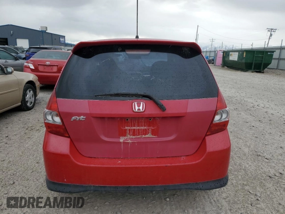 2008 Honda Fit Sport with VIN JHMGD37628S058916, listed as a Copart auction lot 48727835 with 190,109 mi miles and Salvage Title. Bid and sale history available at carsss.com. Image 6.