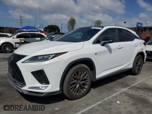 2020 Lexus RX 350 F Sport Performance with VIN 2T2YZMDA4LC234425, listed as a Copart auction lot 50831835 with 20,083 mi miles and Salvage title. Bid and sale history available at DreamBid. Image 1.