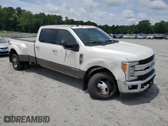 2019 Ford F-350 XL with VIN 1FT8W3DT9KEG33741, listed as a Copart auction lot 59257985 with 60,618 mi miles and Salvage title. Bid and sale history available at DreamBid. Image 4.