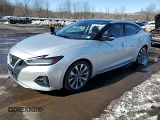2023 Nissan Maxima Platinum with VIN 1N4AA6FVXPC501029, listed as a Copart auction lot 46480115 with 17,097 mi miles and Salvage Title. Bid and sale history available at carsss.com. Image 1.