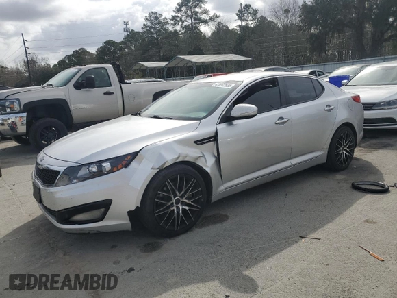 2011 Kia Optima EX with VIN KNAGN4A65B5094275, listed as a Copart auction lot 47692835 with 290,512 mi miles and Salvage Title. Bid and sale history available at carsss.com. Image 1.